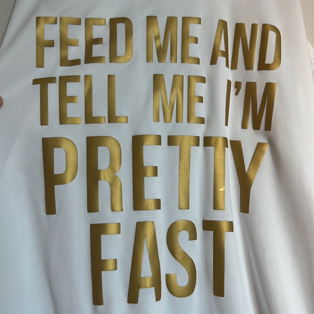 Feed Me and Tell Me I’m Pretty Fast running tank top Sarah Marie Design Studio - Picture 3 of 9